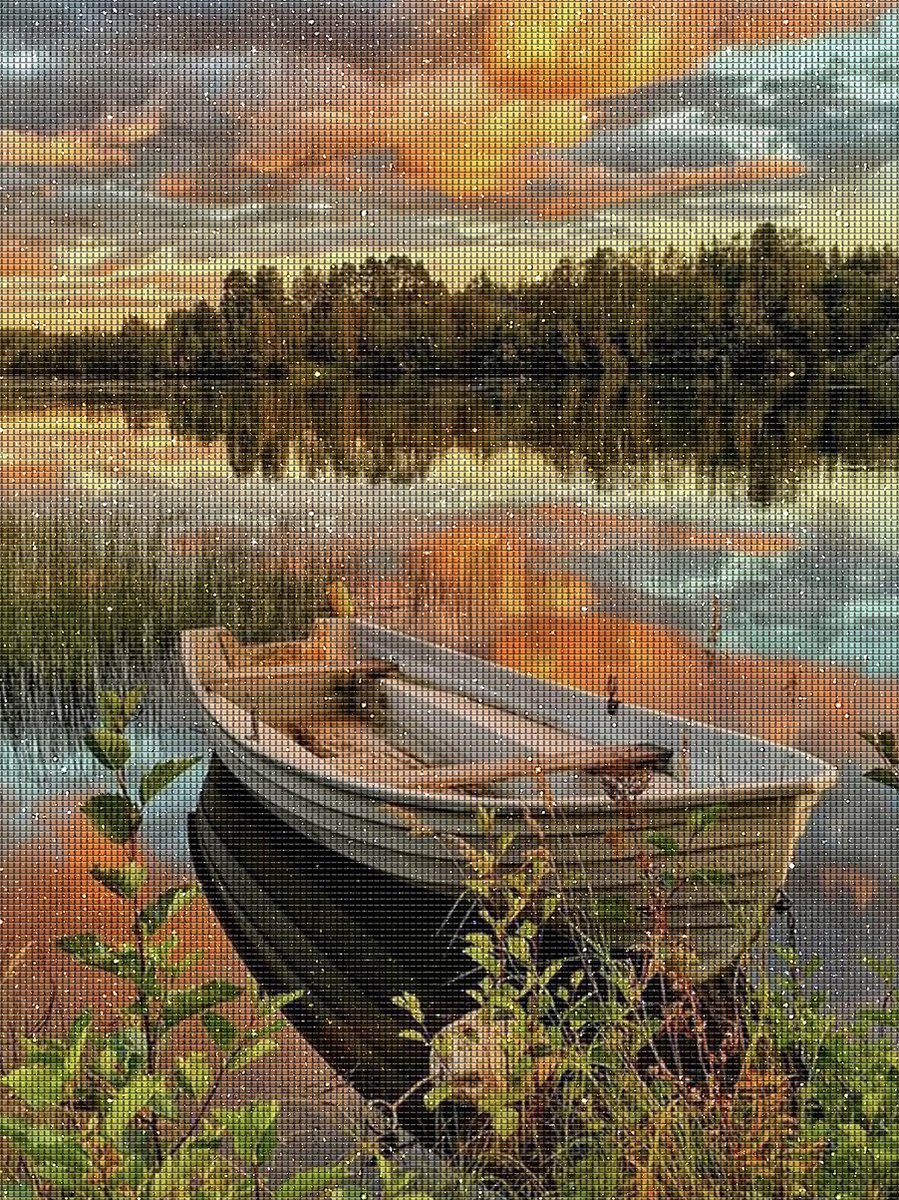Paintd Diamond Painting Volwassenen Kinderen - Landschap Boot Natuur - 30x40 - Vierkante steentje