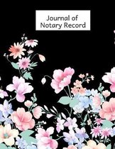 Journal of Notary Record: Notary Journal- Public Notary Logbook -Large Entries - Notary Receipt Book
