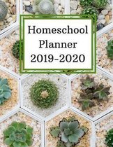 Homeschool Planner 2019-2020: Weekly And Monthly Planner August 2019 - July 2020 - Cactus Cover