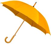 Paraplu Geel - paraplu's met houten handvat - Paraplu - Houten Paraplu - Oker Geel paraplu-Oker Geel