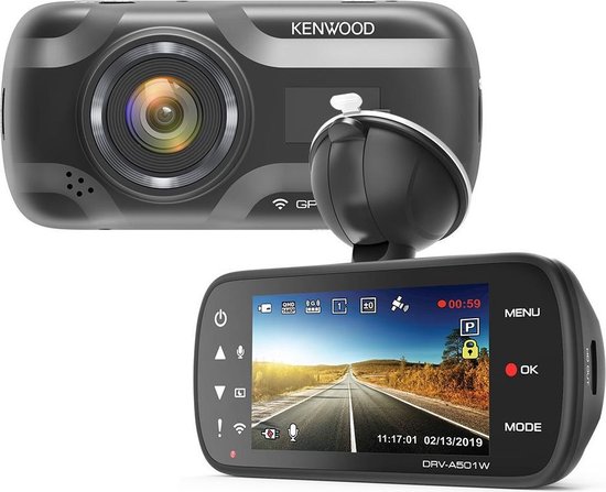 Kenwood DRV-A501W - 16GB Wide Quad HD DashCam met geïntegreerde 3.0