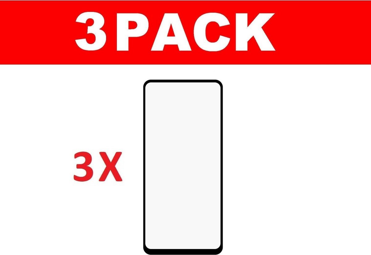 3x Samsung Galaxy A21s glas screenprotector tempered glass (Full Cover)
