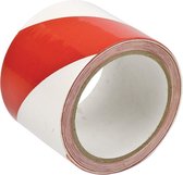 Brady waarschuwingstape - 75 mm x 30 m - rood/wit- PVC