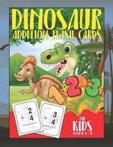 Dinosaur Addition Flashcards For Kids Ages 4-8