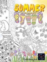 Summer coloring book for adults