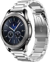 Stalen Smartwatch bandje - Geschikt voor  Samsung Gear S3 stalen band - zilver - Horlogeband / Polsband / Armband
