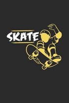 Skate: 6x9 Skateboarding - grid - squared paper - notebook - notes