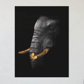 Canvas Schilderij Gouden Olifant | 60 x 90 cm | PosterGuru