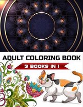 adult coloring book 3 books in 1