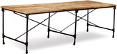 Eettafel Massief Hout 240x90 (Incl LW3D Klok)) - Dineertafel - Eet tafel - Eetkamertafel - Woonkamer tafel