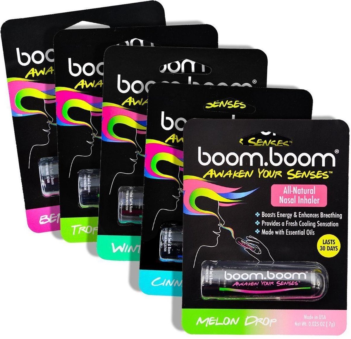 BoomBoom Natural Energy Inhalers - Variety Pack XL, verbetert de ademhaling  en zorgt... | bol.com