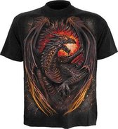 Spiral Heren Tshirt -XXL- DRAGON FURNACE Zwart