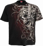 Spiral Direct Heren Tshirt -S- SKULL SHOULDER WRAP Zwart