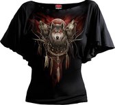 Spiral Top -XL- CRY OF THE WOLF Zwart