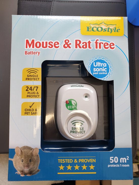 Répulsif à ultrasons souris et rats free 80 m2