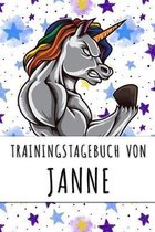 Trainingstagebuch von Janne: Personalisierter Tagesplaner f�r dein Fitness- und Krafttraining im Fitnessstudio oder Zuhause