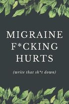 Migraine F*cking Hurts - Write That Sh*t Down