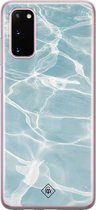 Samsung S20 hoesje siliconen - Oceaan | Samsung Galaxy S20 case | Roze | TPU backcover transparant