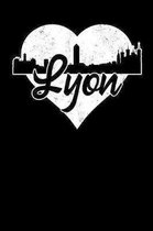 Lyon: 6x9 college lined notebook to write in with skyline of Lyon, France