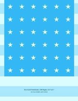 Dot Grid Notebook, 250 Pages, 8 x11 , US Flag Series, Sky Cover