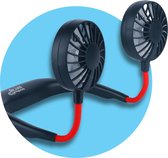 De Los Campos® Nek Ventilator - Nekventilator - USB ventilator - Gezichtsventilator - Ventilator Zwart - Ventilator Staand - Ventilator Hangend - Tafelventilator - Draagbare Ventilator - Verk
