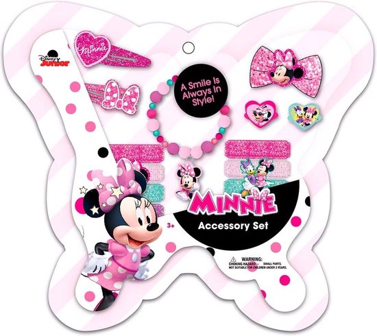 Disney Brosse à cheveux et épingles Minnie Mouse Rose 14 pièces | bol.com