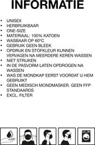 LXURY Mondkapje Zwart Unisex - Wasbaar - Mondmasker - Niet medisch - Mondmaskers