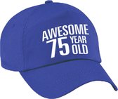 Awesome 75 year old verjaardag pet / cap blauw voor dames en heren - baseball cap - verjaardags cadeau - petten / caps