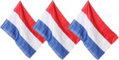 3x Vlaggen Nederland 100 x 150 cm - Vlaggenmast vlaggen - Nederlandse vlag voor buiten