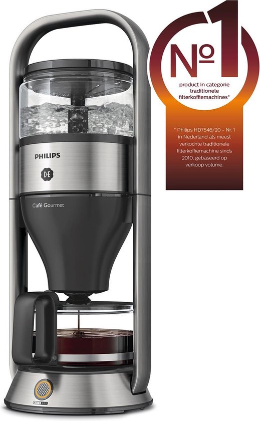 Philips Gourmet - Koffiezetapparaat - Zilver |