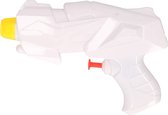 1x Mini waterpistolen/waterpistool wit van 15 cm kinderspeelgoed - waterspeelgoed van kunststof - kleine waterpistolen