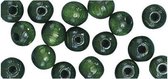 Groene hobby kralen van hout 10mm - 52 stuks - DIY sieraden maken - Kralen rijgen hobby materiaal
