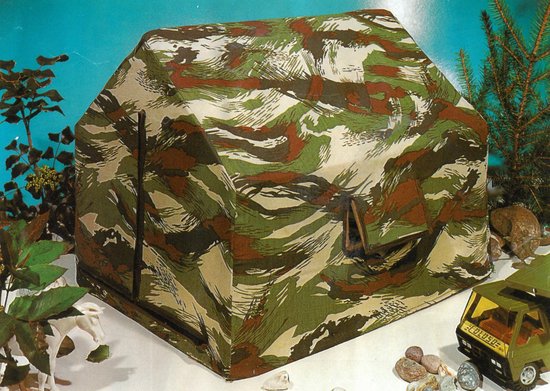 Speeltent voor soldaten poppen of action heroes - 40 x 40 x 45 cm -  camouflagekleuren | bol.com