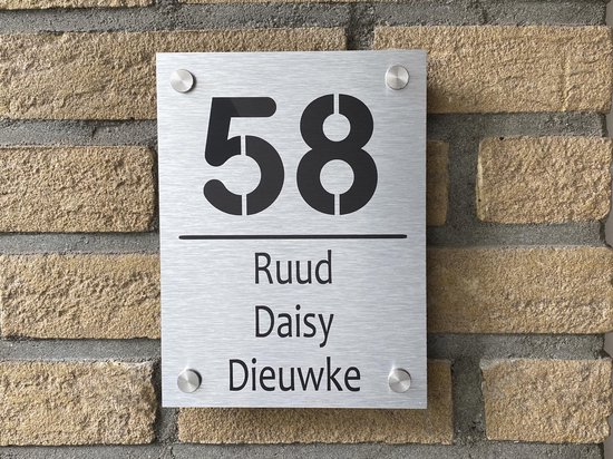 Ligne de plaque signalétique aspect acier inoxydable