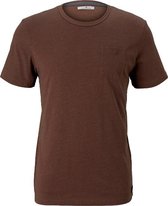 Tom Tailor Korte mouw T-shirt - 1021481 Bruin (Maat: XL)