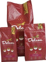 DELCON Hondenvoeding Regular Kip Mini - Voor Volwassen Kleine Honden - Hair & Skin Care - Kleine Brokjes - 1.5Kg +Speeltje