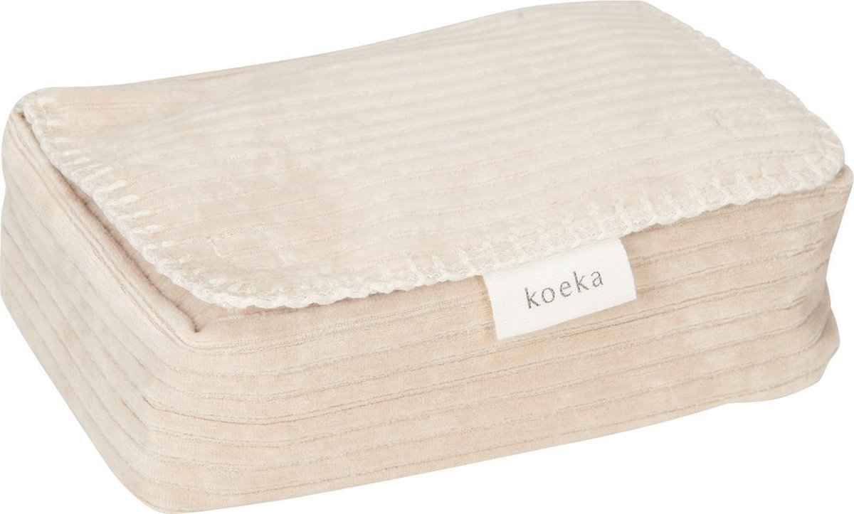 Koeka Hoes voor babydoekjes Vik - zand Koeka Hoes voor babydoekjes Vik - zand