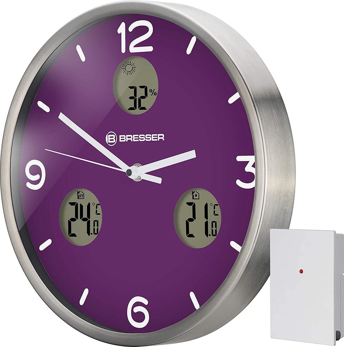 Bresser  BRESSER MyTime DCF Thermo-/ Hygro- Horloge murale 25cm