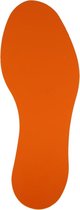 Voetstap Rechts - Oranje 100 x 300 mm - vloersticker met gladde toplaag