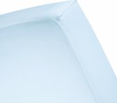 Damai Organic - Hoeslaken (tot 30 cm) - Bio satijn - 180x200 cm - Sky Blue