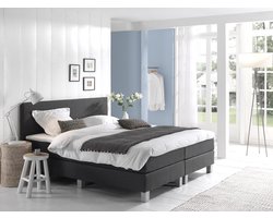 Anno 1588 VEDO Boxspringset - Pocketvering - Luxe Topper - Inclusief Dekbed en Kussens - Zwart - 180x200 cm