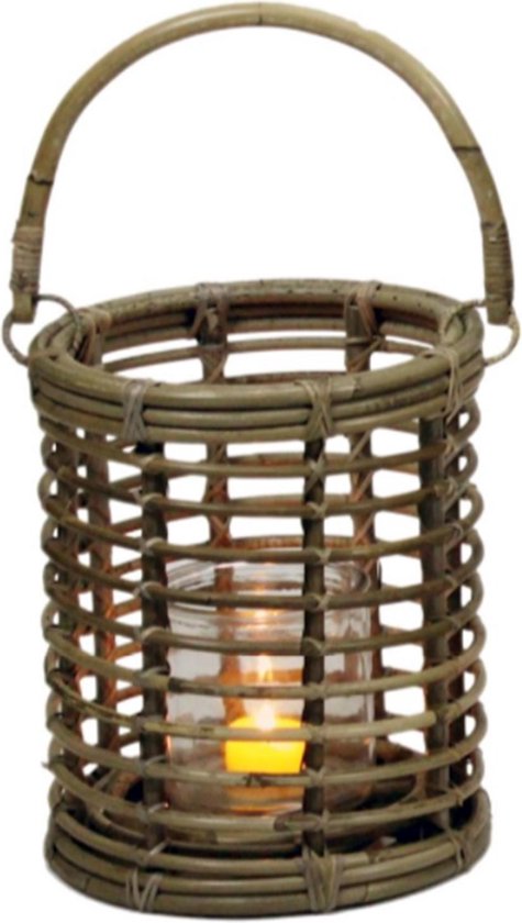 Mega Collections Plantenmand Levi - Rotan - Naturel - D25 X H18 Cm Mega Collections Plantenmand Levi - Rotan - Naturel - D25 X H18 Cm