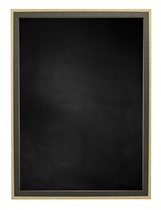 Zwart Krijtbord met Houten Lijst - Groen / Blank - 53 x 73 cm - Lijstbreedte: 20 mm - Tweekleurig