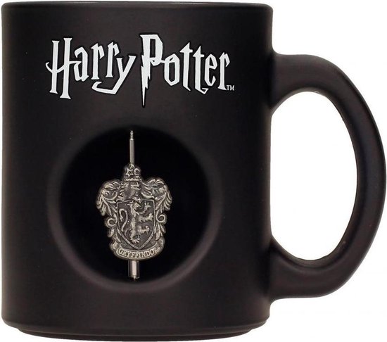 Eik Prestatie personeelszaken Harry Potter Griffoendor mok zwart met 3D Roterende Embleem | bol.com