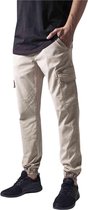 Urban Classics Heren joggingbroek -Taille, 36 inch- Washed Cargo Twill Creme