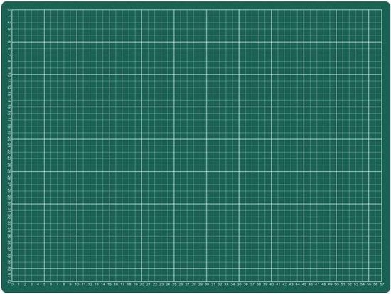 Foto: Snijmat rillstab a2 600x450mm uniek zelf herstellend materiaal groen 3 laags