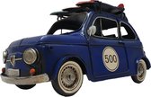 Miniatuur autos - blauwe auto als decoratie modelauto 33cm metalen auto