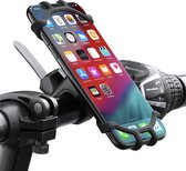 Telefoonhouder fiets en motor siliconen – Fietshouder–Fiets accessoires–360 graden draaibaar–gsm-houder fiets en scooter