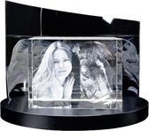 3D Foto in glas Afm: 200 x 150 x 100 mm incl. fraaie, design lichtsokkel * AANBIEDING *