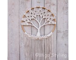 Wanddecoratie Macramé Tree of Life Made in Bali.( Large)